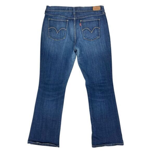 Levi's 515 Bootcut Jeans 12 Short Blue Denim Wash Western Cowboy Cowgirl Career - Picture 5 of 15